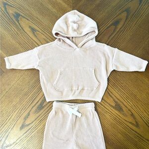 Carter’s Cozy Light Mauve Hooded Baby Set (NB)
